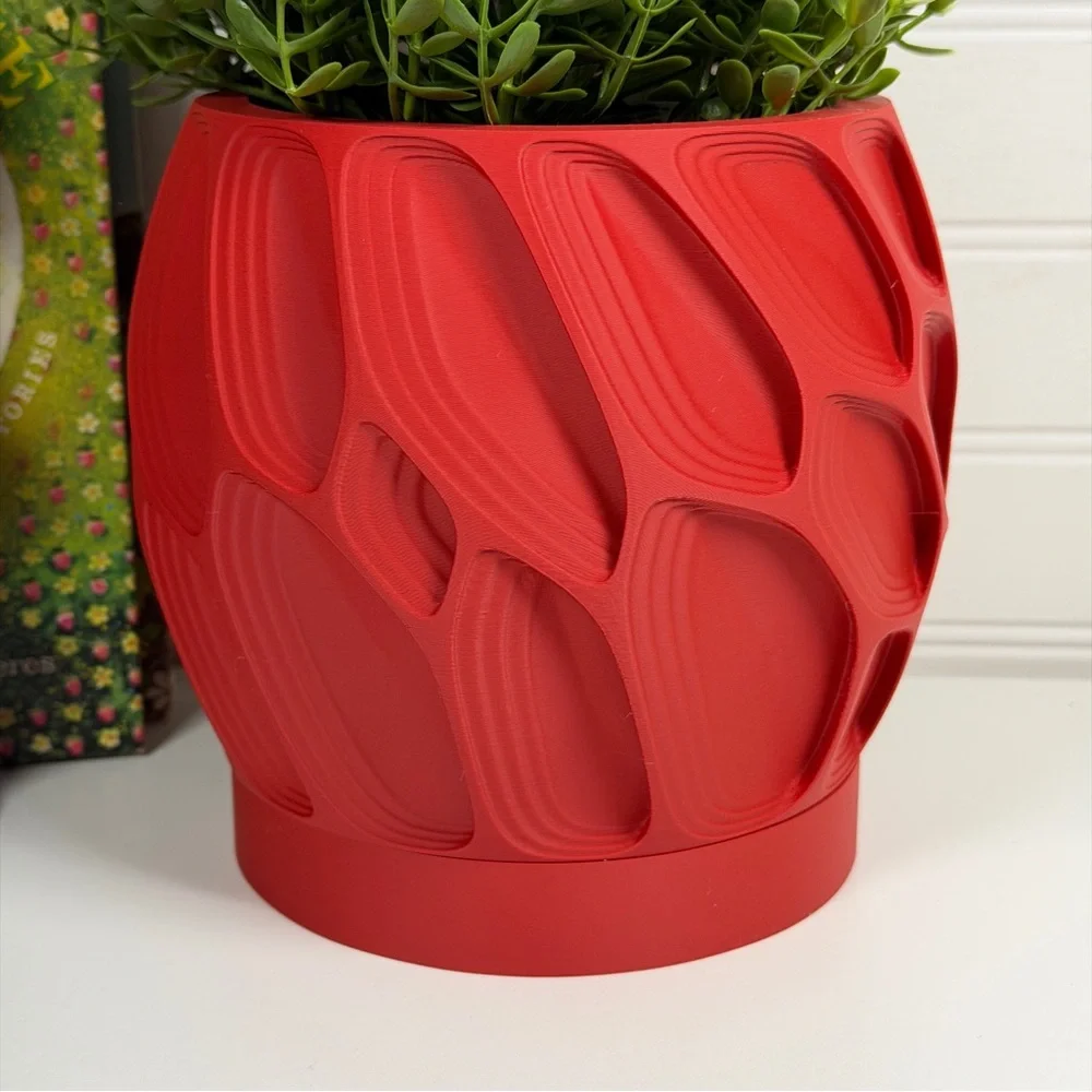 Ringo Planter Pot, Indoor Flower Pot, Tabletop Planter, Organic Texture